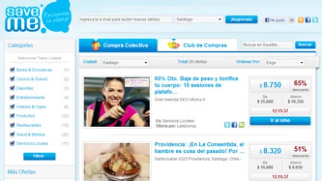 Chile: SaveMe, el todo en uno de los sitios de descuento (los 6 más grandes están ahí)
