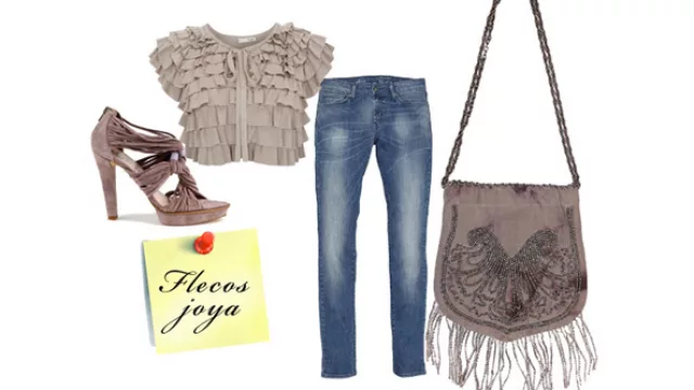 Cartera y topo colero con flecos