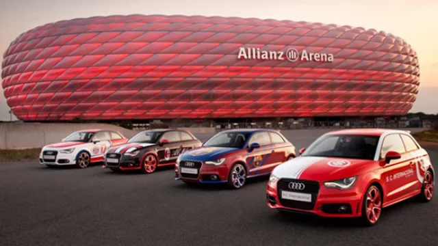 En el Allianz Arena, cada A1 representando a un equipo