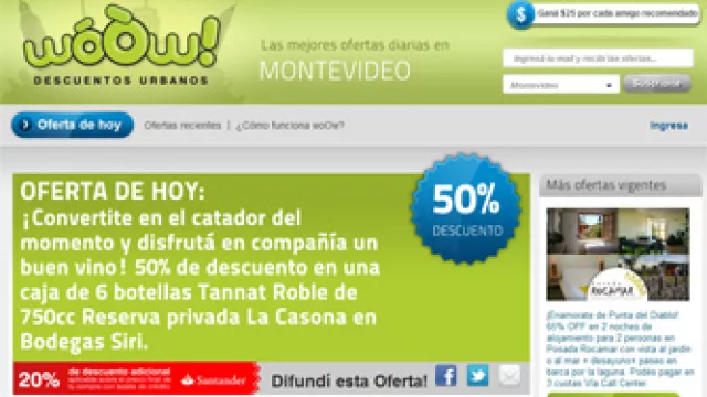 Uruguay: woOw!, el Groupon “killer” uruguayo, ya tiene el 60% del mercado de cupones online