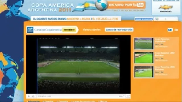 Copa América: el primer evento deportivo en vivo en YouTube