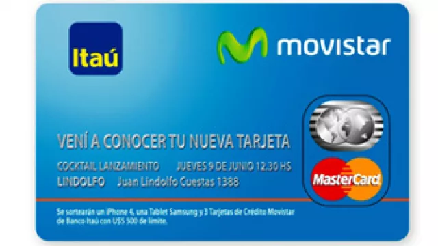 Uruguay: Movistar e Itaú quieren 25.000 plásticos de su MasterCard el primer año