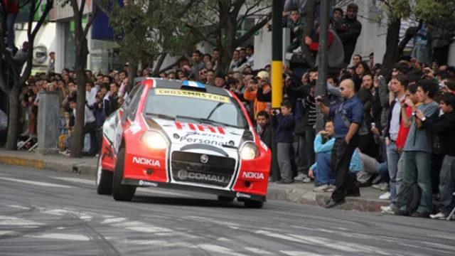 El Fiat Punto Maxi Rally de Claudio Menzi en el Road Show 