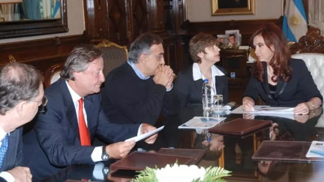 CFK, Marchionne y Ratazzi en el anuncio oficial de la inversión