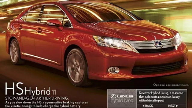 Lexus (división de lujo de Toyota) y el HS250 h