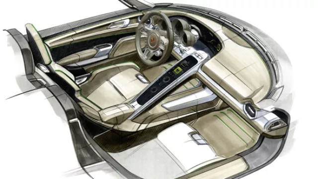 Boceto del interior del 918