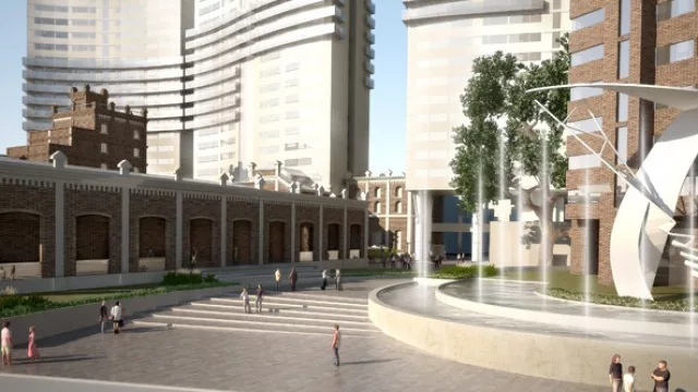 Así será el patio de la Antigua Cervecería