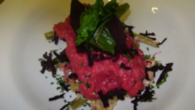 Rissoto de Remolachas y Malbec