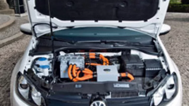 VW Golf Blue e-motion tablero