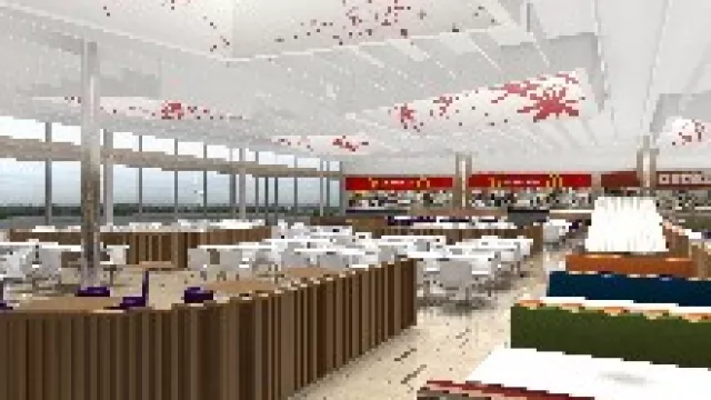 Dicho y hecho: así se verá el nuevo patio de comidas del Córdoba Shopping.